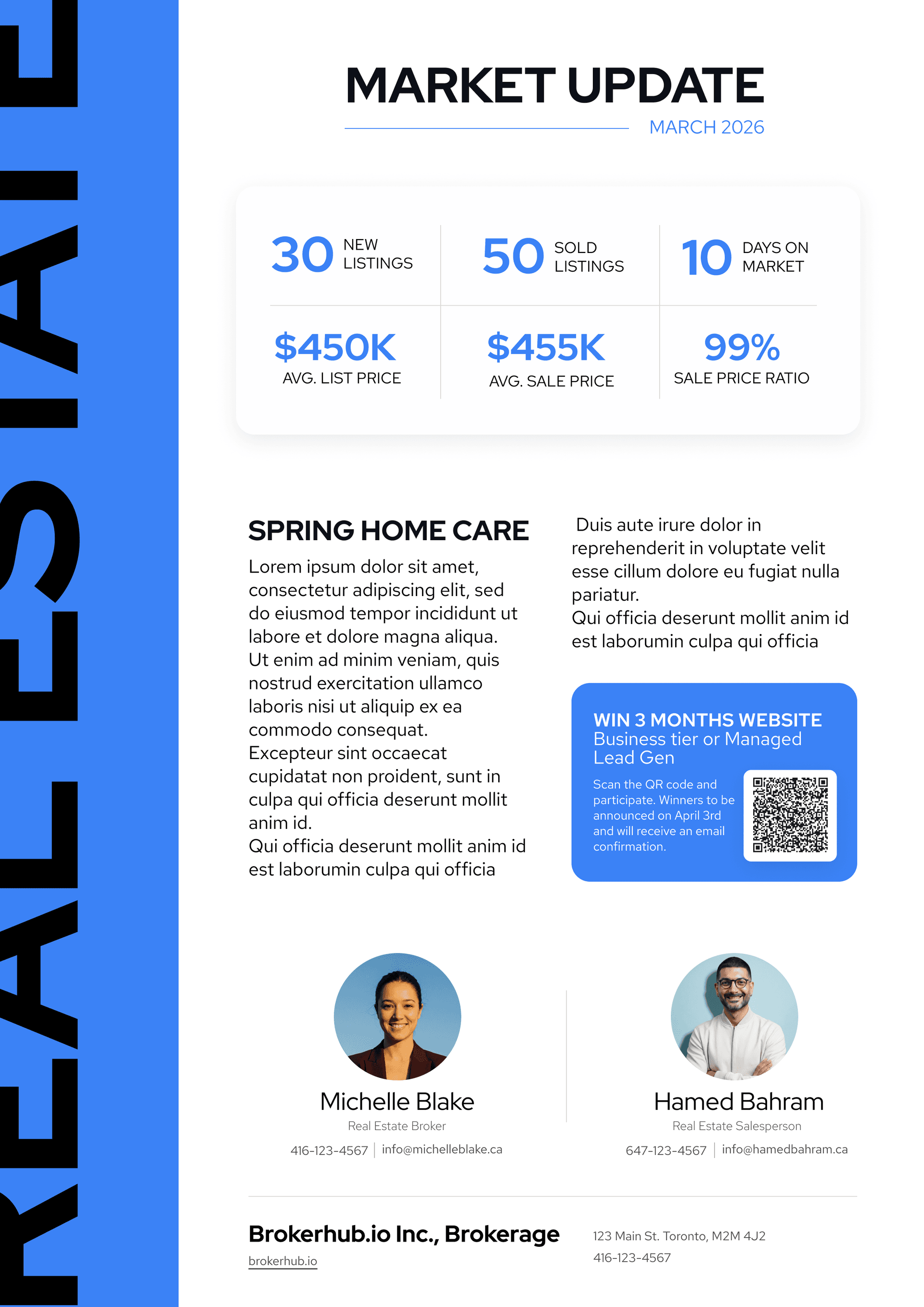 FarmKit branded real estate flyer sample back page